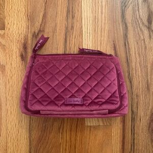 Vera Bradley Quilted Cosmetic Makeup Bag – Fuchsia Pink with Paisley Interior